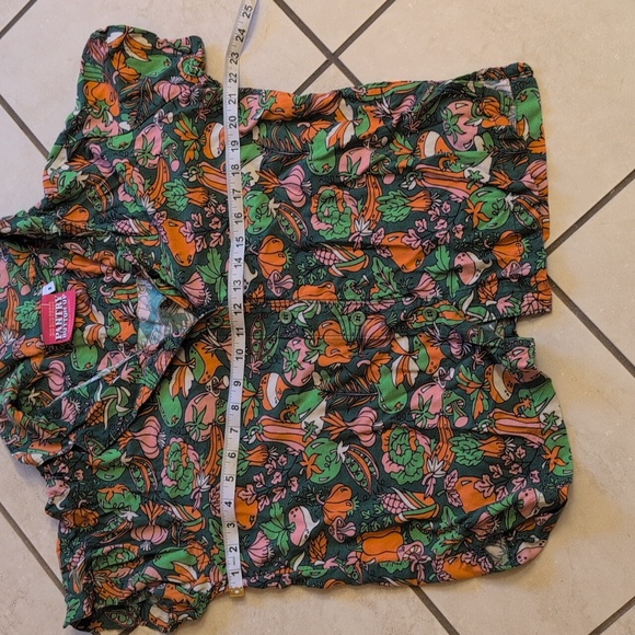 Big Bud Press Kitchen Collection Pantry Button-Up Short Sleeve Vegetable Size S - Picture 8 of 12